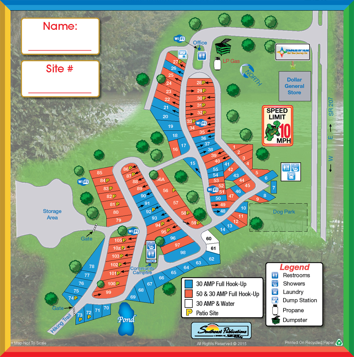 Compass RV Park Site Map